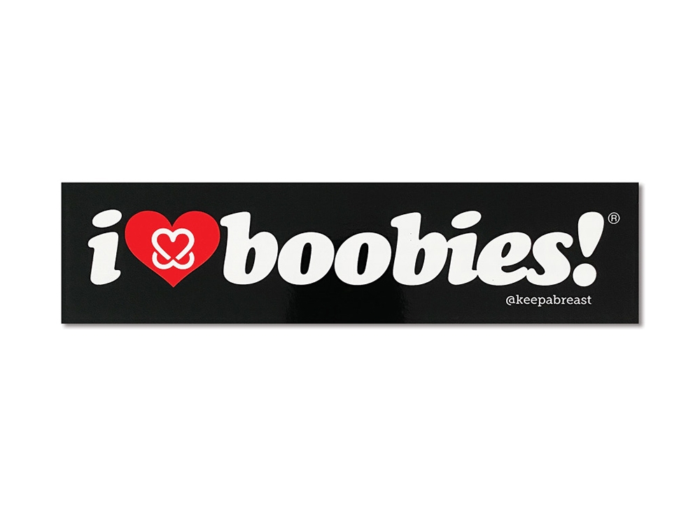 i love boobies! Sticker - Bomb Black Bumper Sticker 2