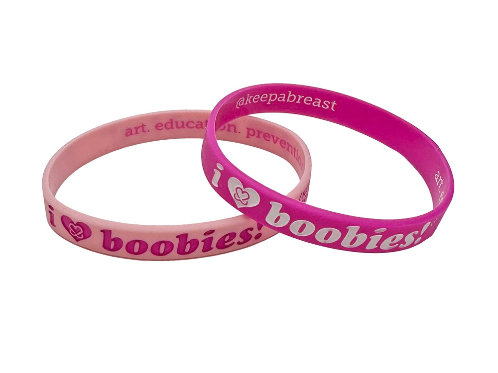 i love boobies! Mini Bracelet Pack - Cuite Pink and Baby Pink