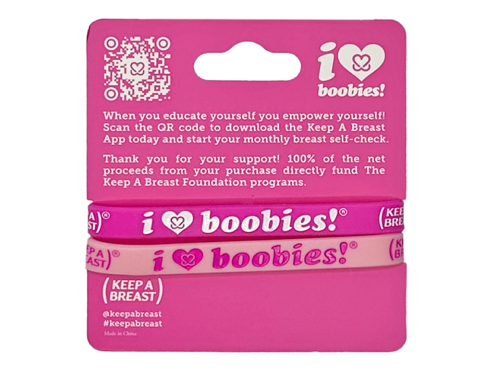 i love boobies! Mini Bracelet Pack - Cuite Pink and Baby Pink
